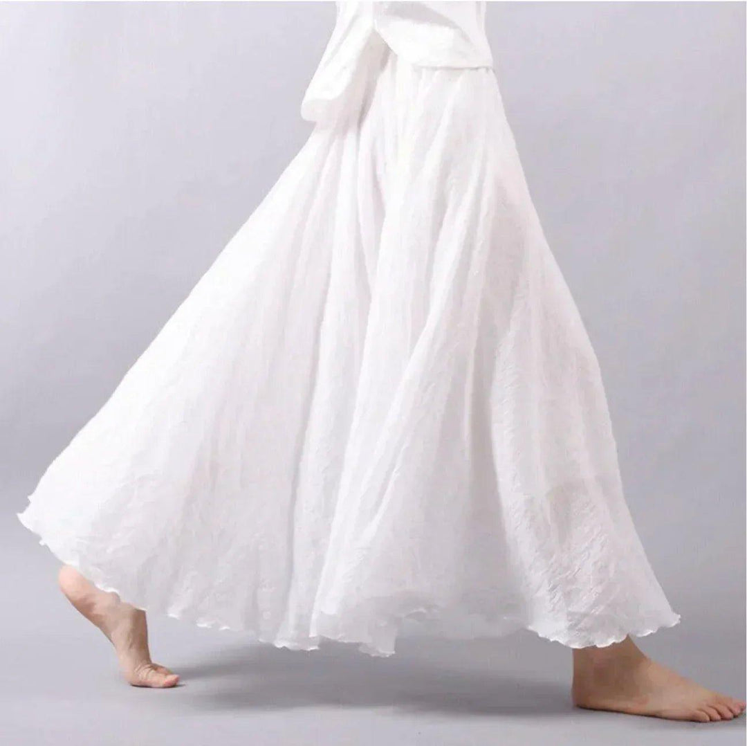 Harper | Boho Maxi Skirt High Waist Flowy Cotton A-Line