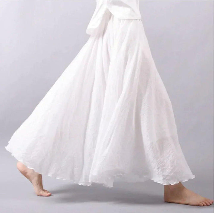 Harper | Boho Maxi Skirt High Waist Flowy Cotton A-Line
