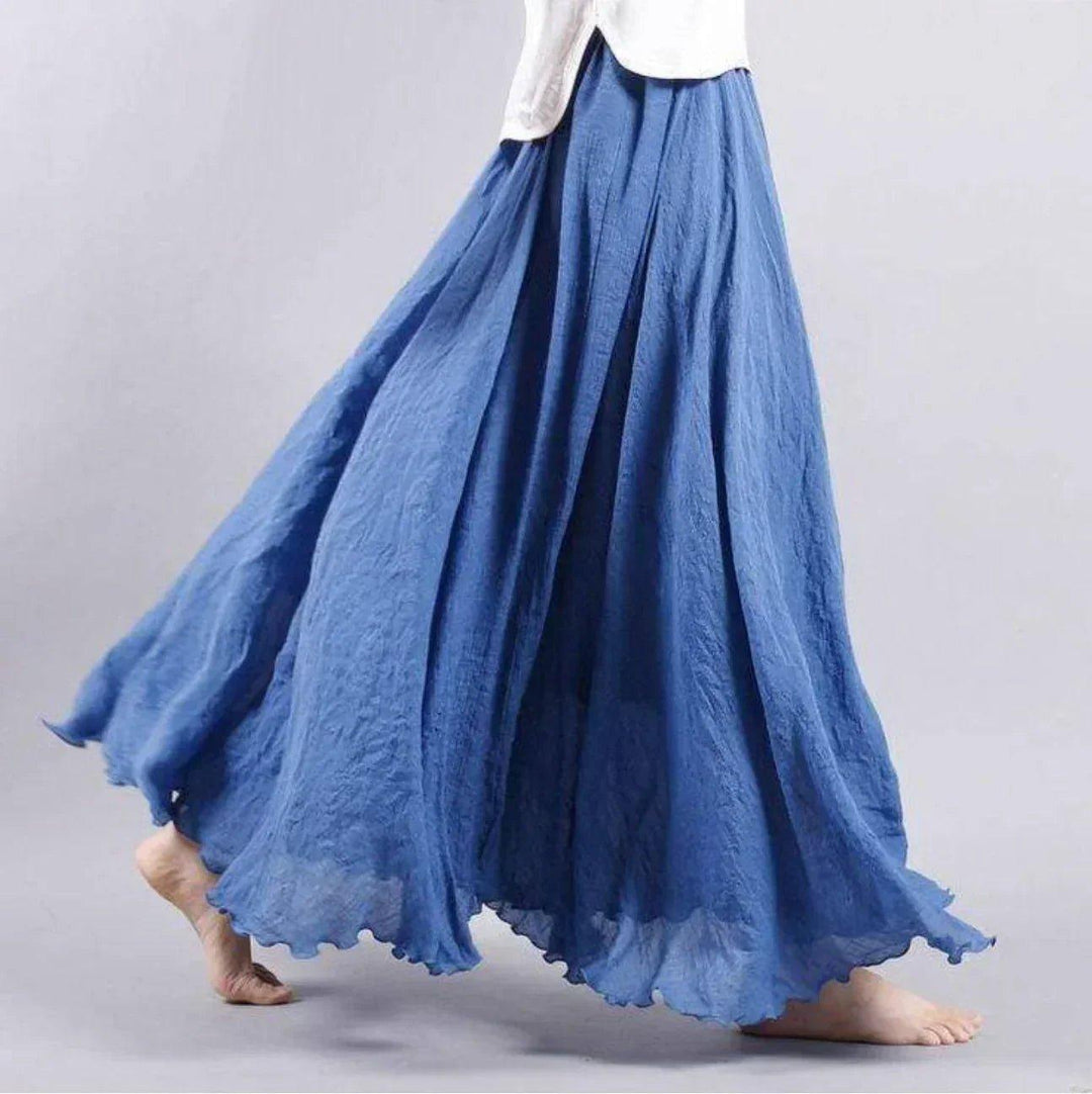 Harper | Boho Maxi Skirt High Waist Flowy Cotton A-Line
