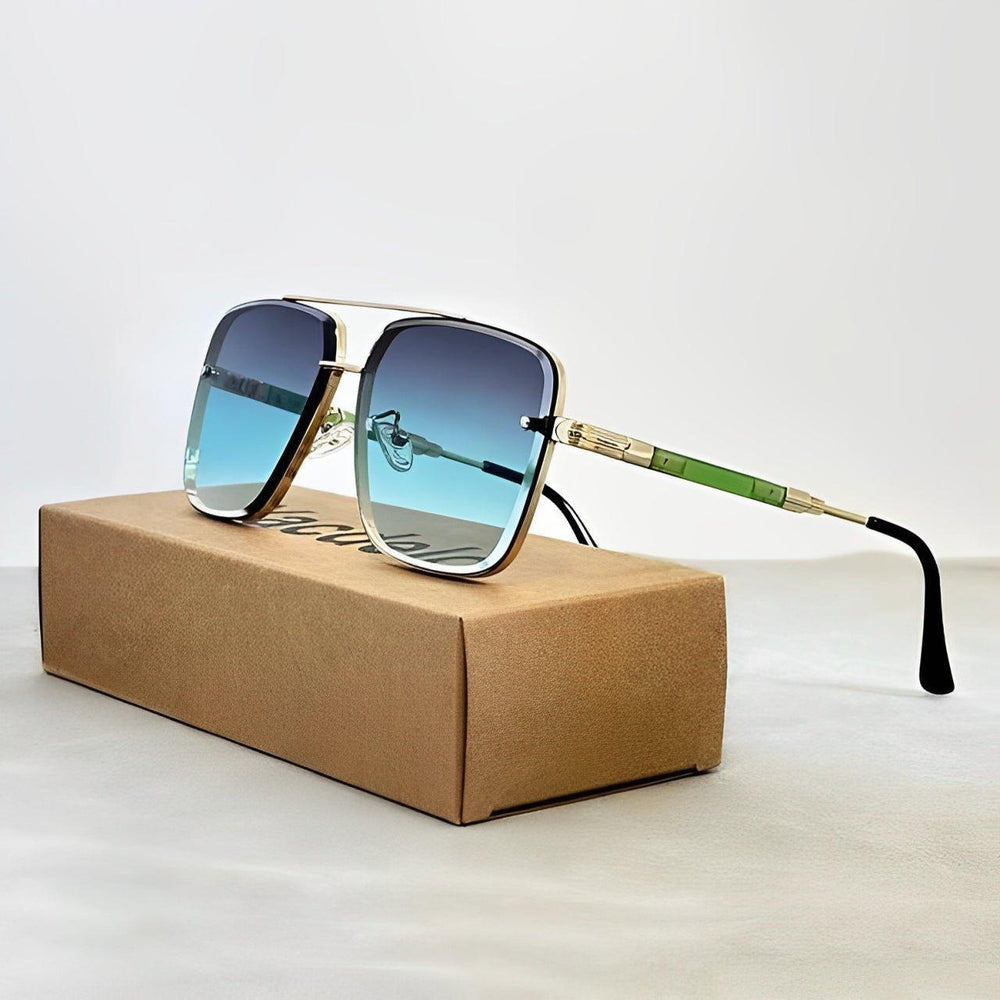 Harper | Sunglasses Aviator Style Gold Frame Gradient Lenses UV400