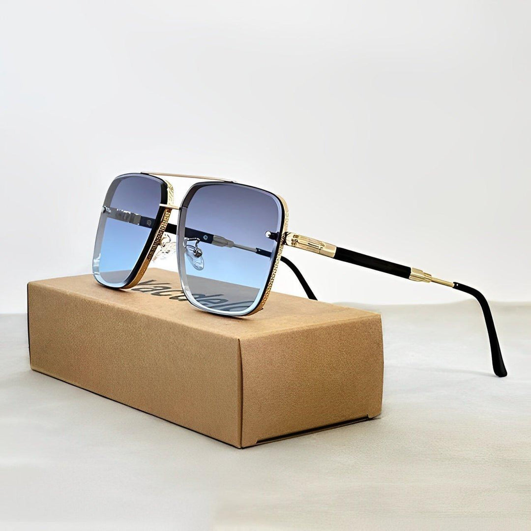 Harper | Sunglasses Aviator Style Gold Frame Gradient Lenses UV400