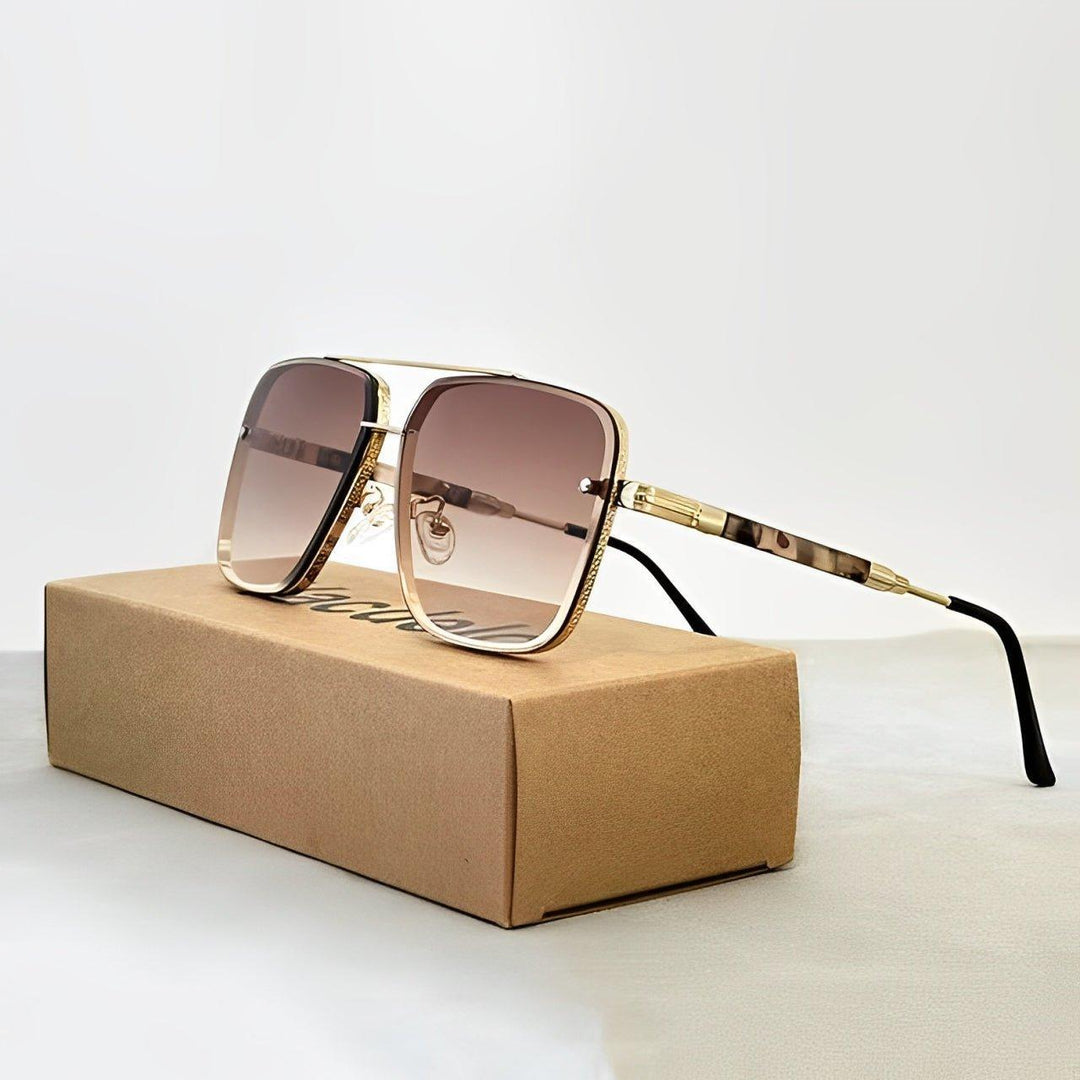 Harper | Sunglasses Aviator Style Gold Frame Gradient Lenses UV400