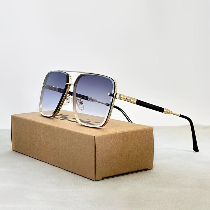 Harper | Sunglasses Aviator Style Gold Frame Gradient Lenses UV400