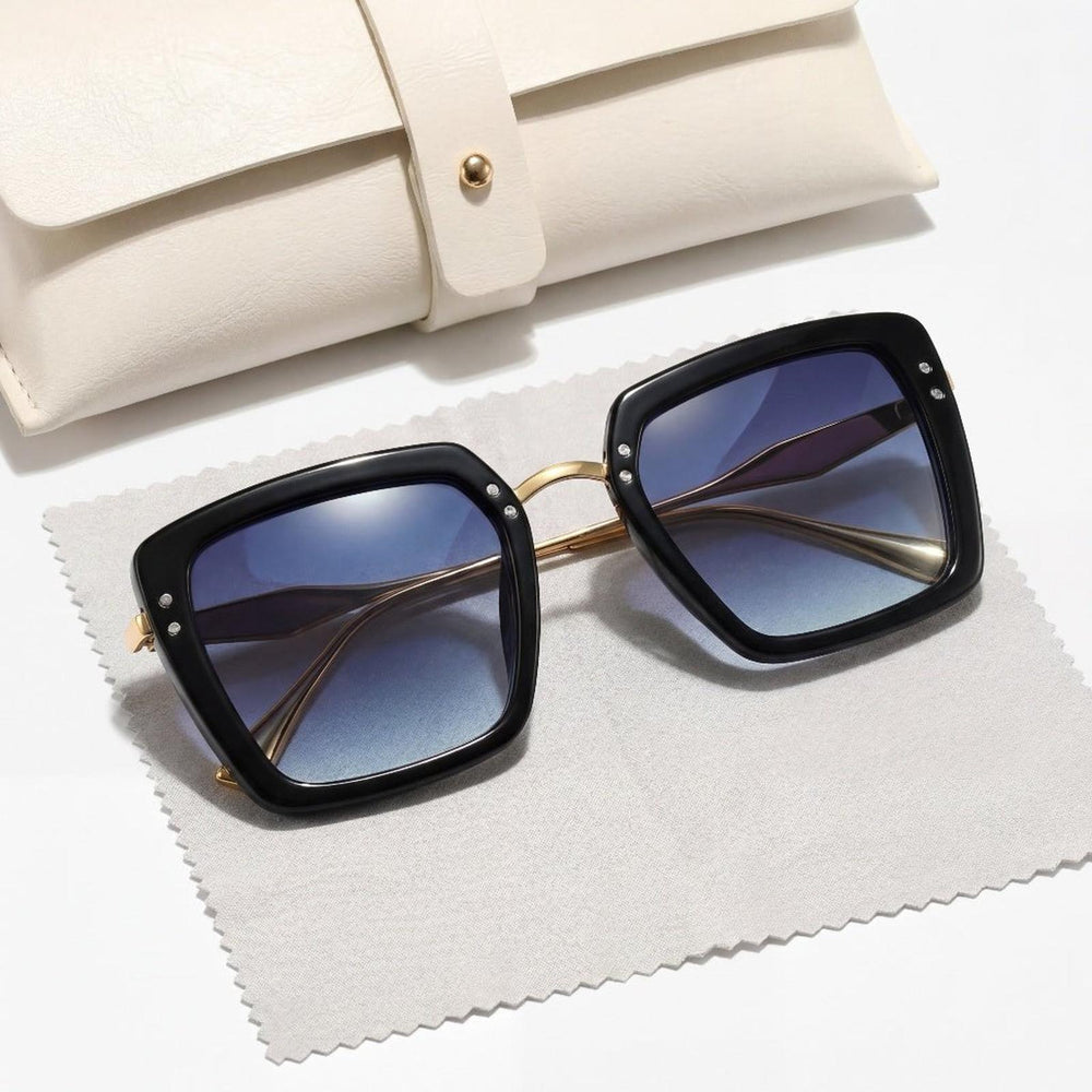 Harper | Sunglasses Square Frame UV400 Protection Metal Temples