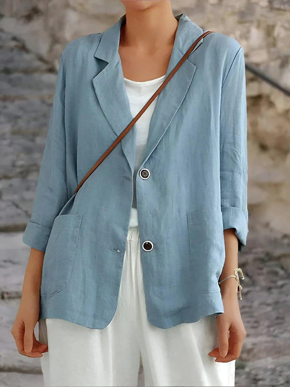 Harper | Women's Lightweight Linen Blazer Tailored Fit Pockets
