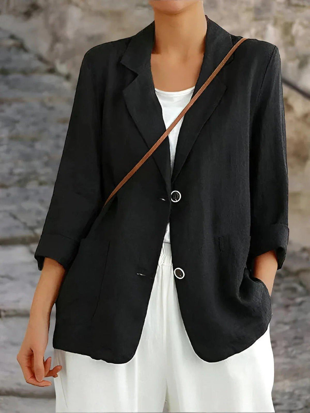 Harper | Women's Lightweight Linen Blazer Tailored Fit Pockets