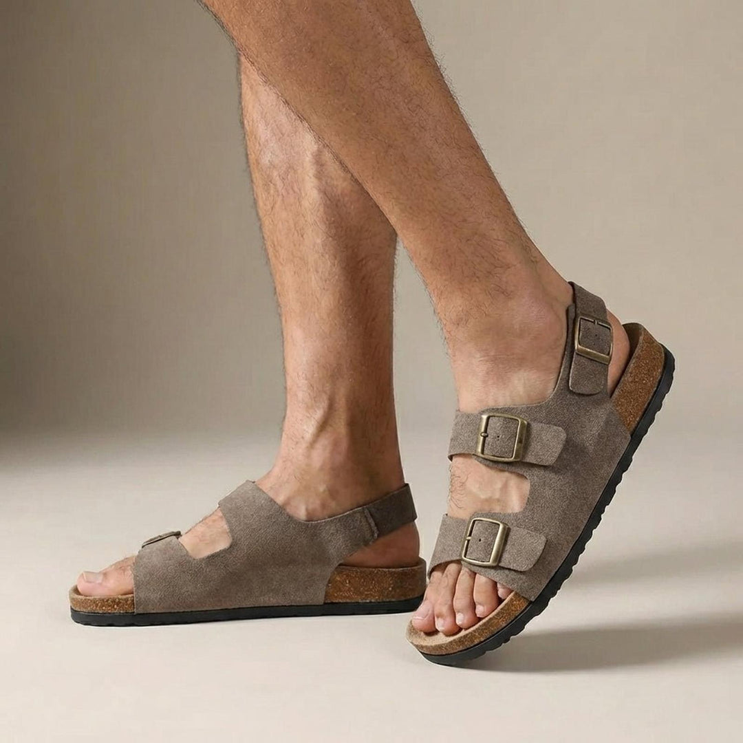 Henry | Orthopedic Cork Sole Sandals Adjustable Buckle Slingback