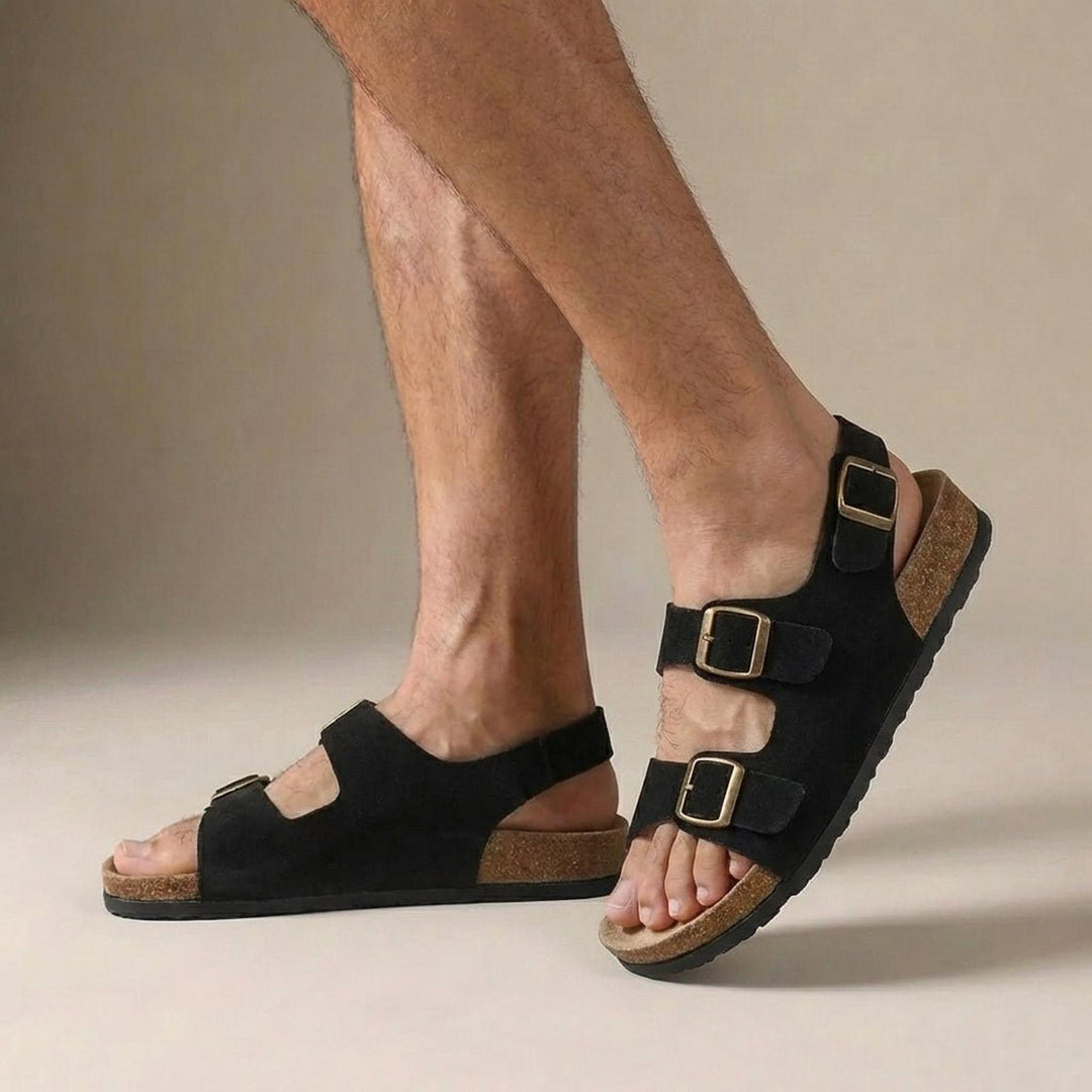 Henry | Orthopedic Cork Sole Sandals Adjustable Buckle Slingback