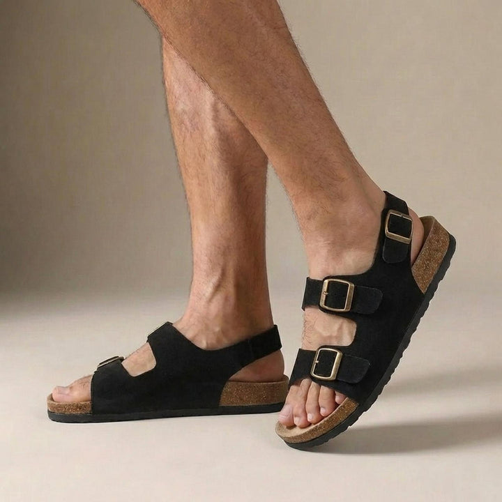 Henry | Orthopedic Cork Sole Sandals Adjustable Buckle Slingback
