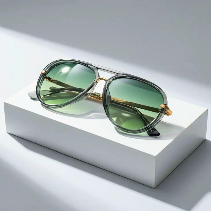 Henry | Sunglasses Aviator Retro Double Bridge Gradient UV400