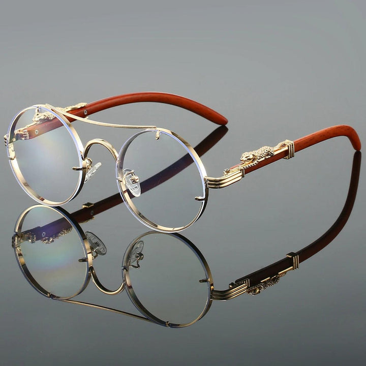 Henry | Sunglasses Double Bridge Vintage Gold Frame UV Protection
