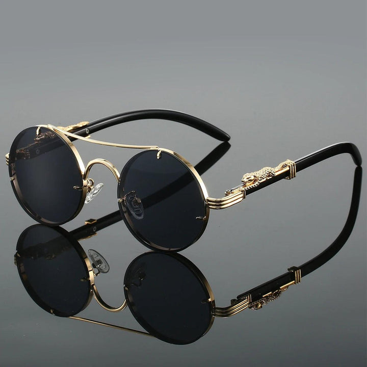 Henry | Sunglasses Double Bridge Vintage Gold Frame UV Protection