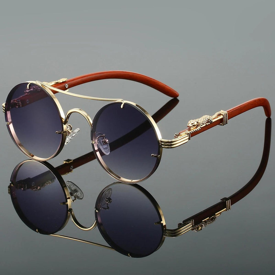 Henry | Sunglasses Double Bridge Vintage Gold Frame UV Protection