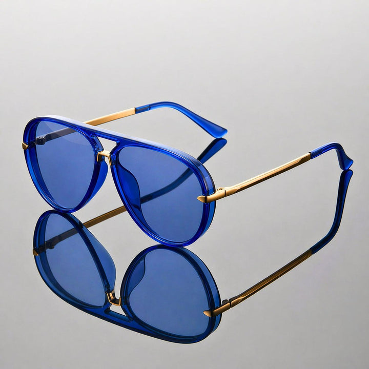 Isabella | Sunglasses Aviator Style Green Gradient Lenses UV Protection