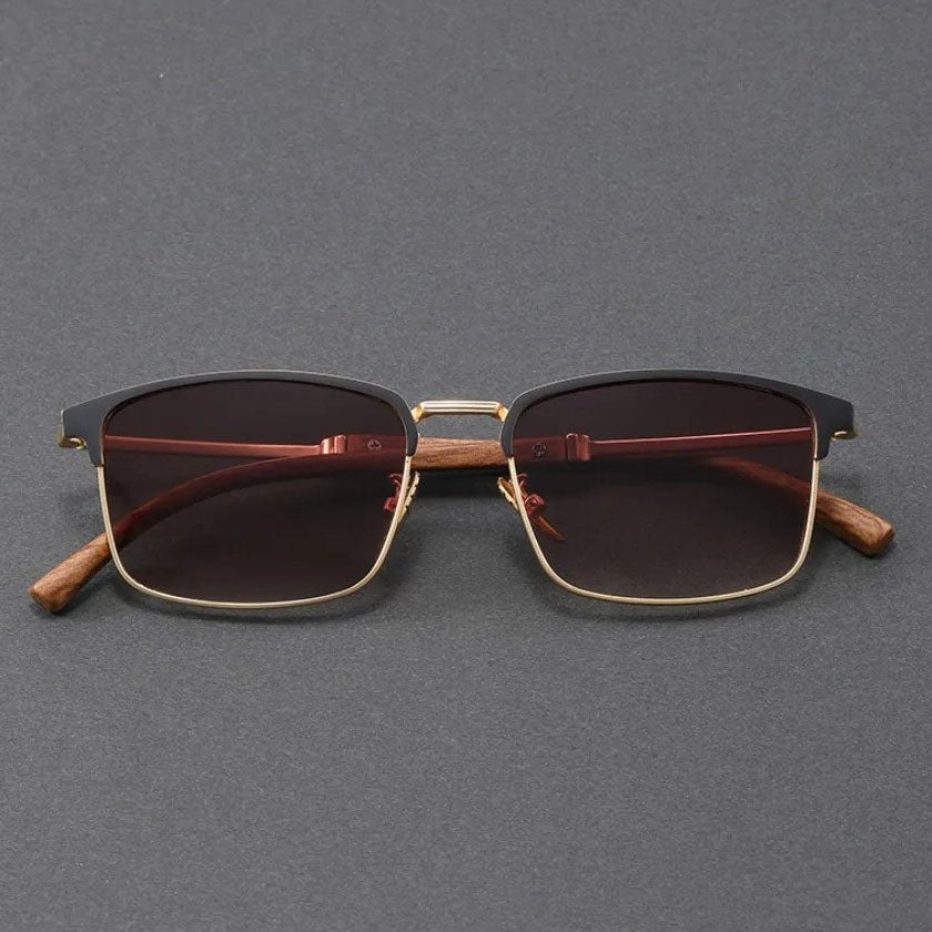 Isabella | Sunglasses Polarized Half-Frame Browline Metal UV400