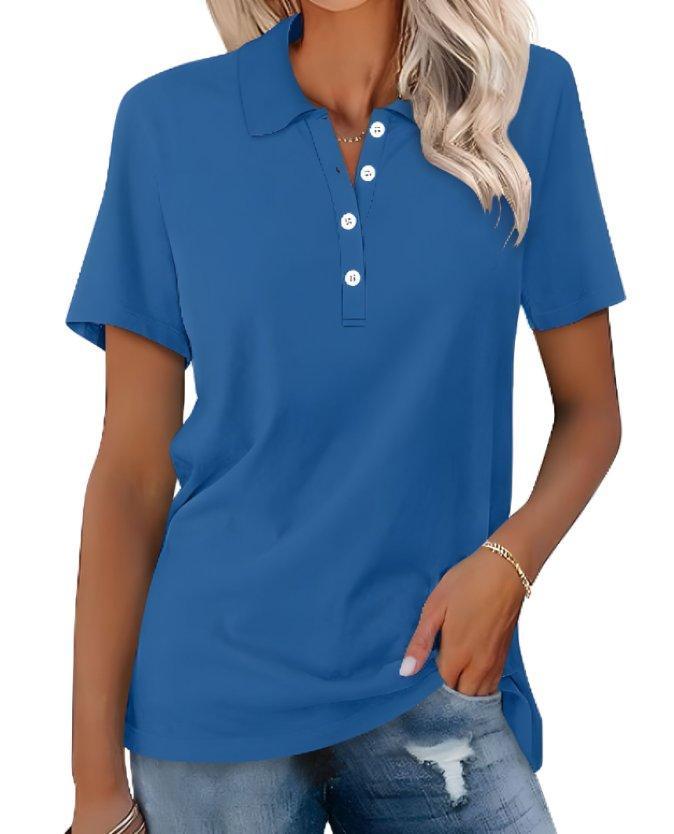 Isabella | Women's Classic Polo Shirt Short Sleeve Pique Cotton