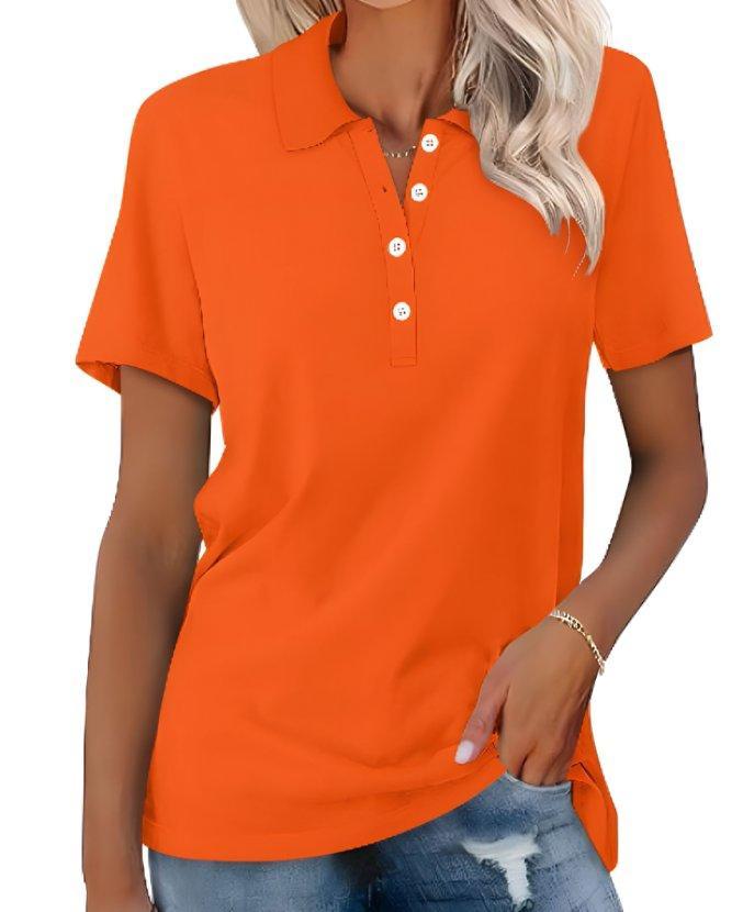 Isabella | Women's Classic Polo Shirt Short Sleeve Pique Cotton