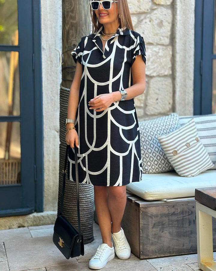 Isabella | Women’s Summer Midi Printed Shirt Dress