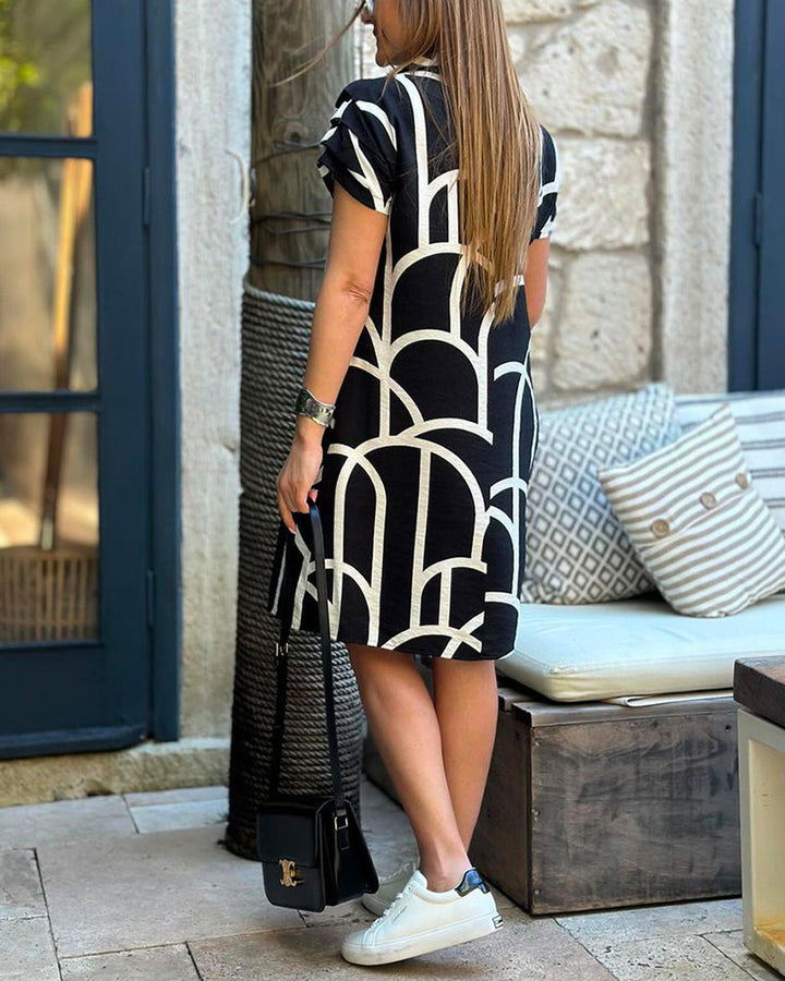 Isabella | Women’s Summer Midi Printed Shirt Dress