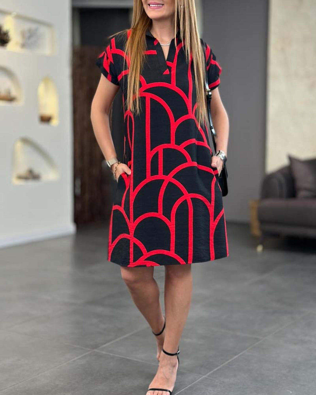 Isabella | Women’s Summer Midi Printed Shirt Dress