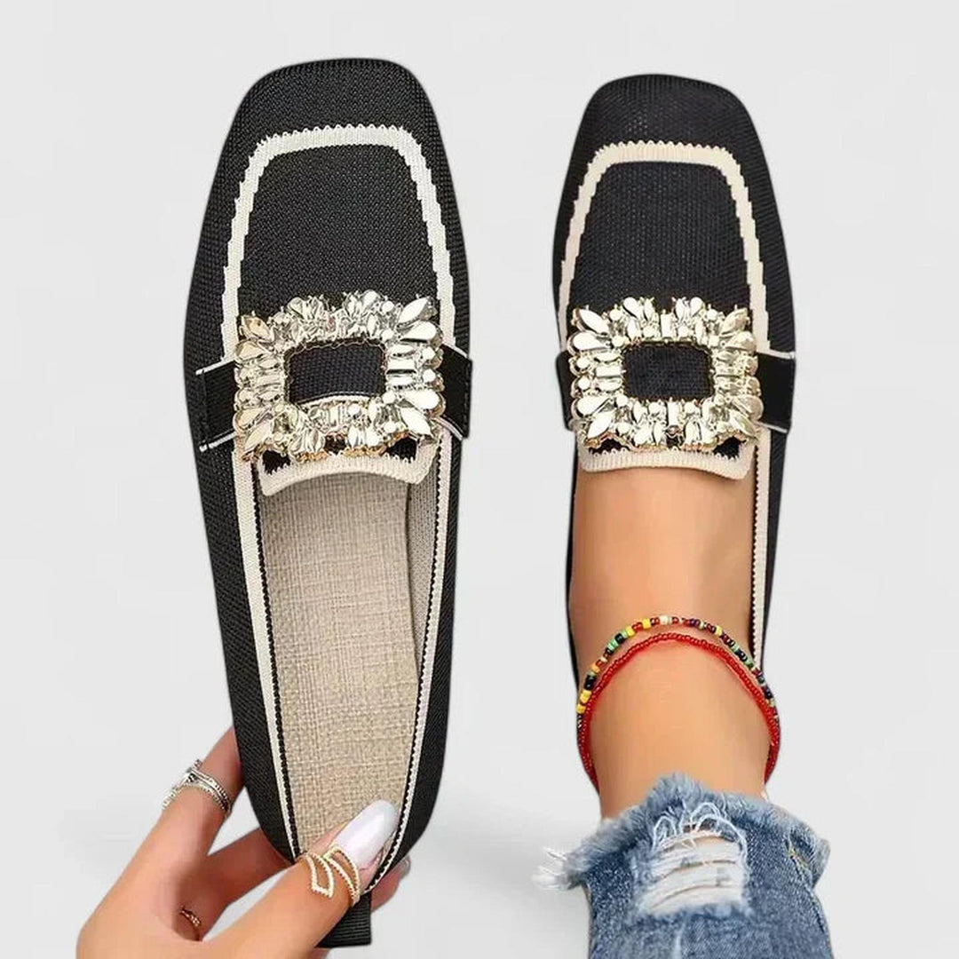 Jacklyn | Women Orthopedic Square Toe Slip On Loafers