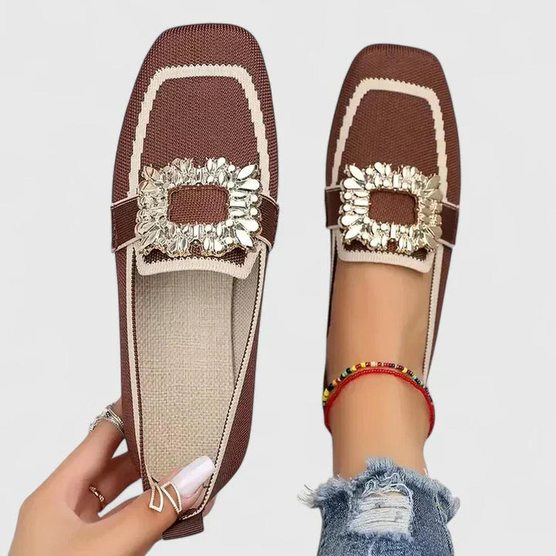 Jacklyn | Women Orthopedic Square Toe Slip On Loafers