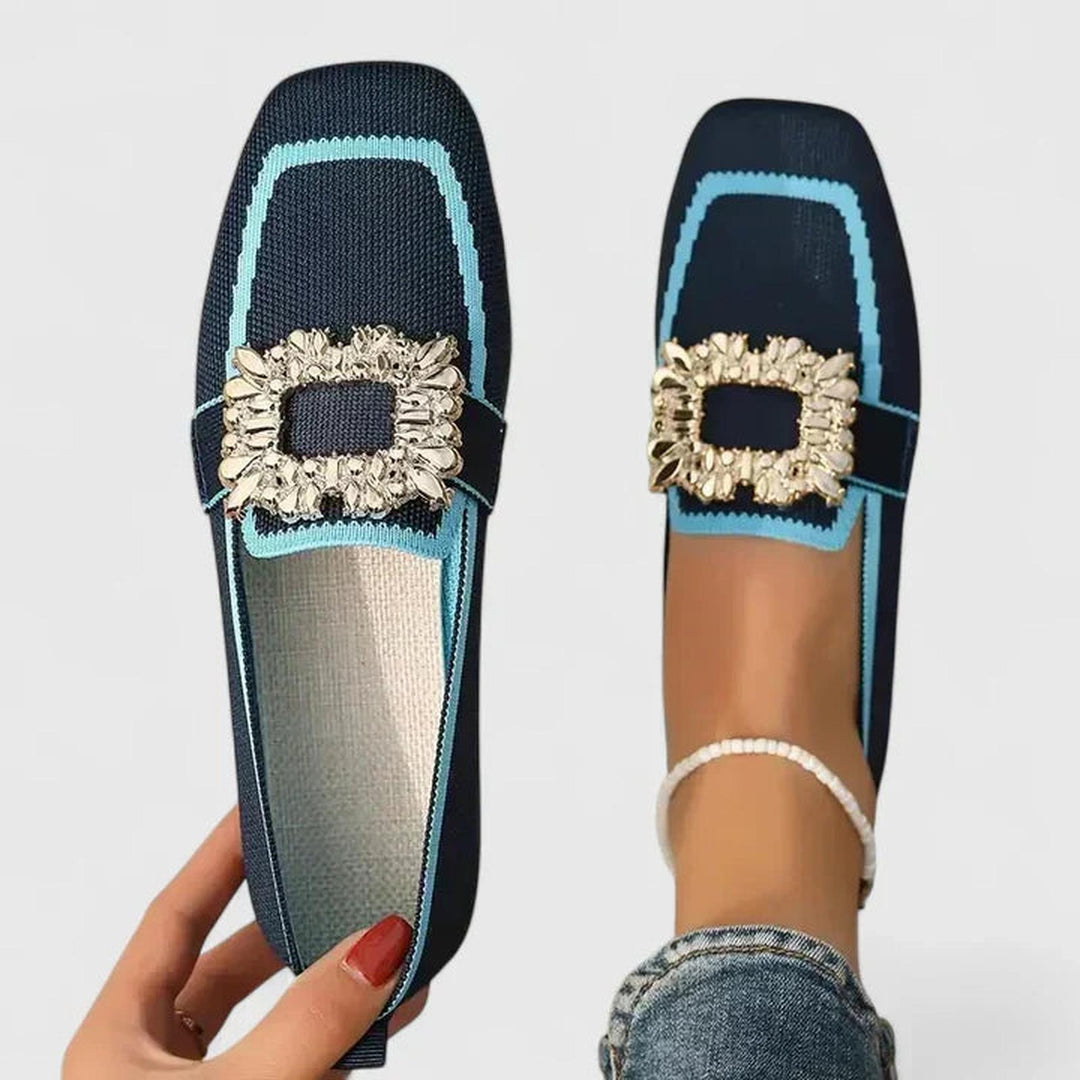 Jacklyn | Women Orthopedic Square Toe Slip On Loafers