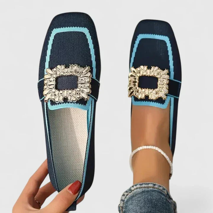 Jacklyn | Women Orthopedic Square Toe Slip On Loafers