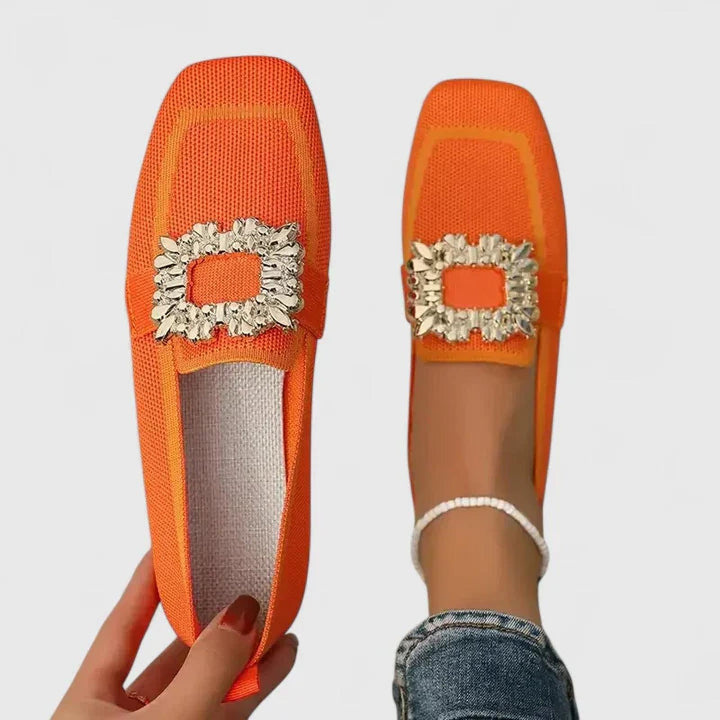 Jacklyn | Women Orthopedic Square Toe Slip On Loafers