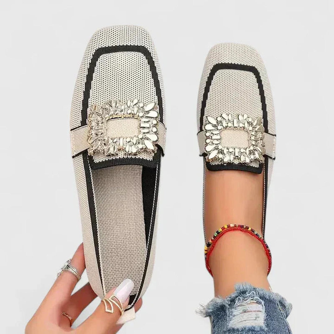 Jacklyn | Women Orthopedic Square Toe Slip On Loafers