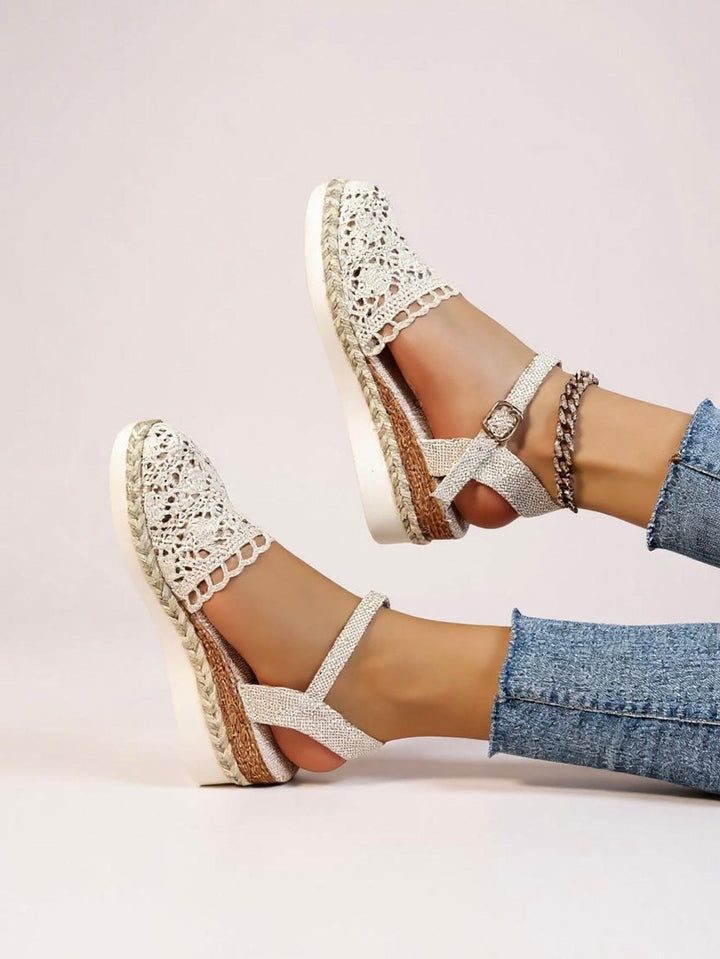 Jacklyn | Women's Boho Wedge Espadrilles Ankle Strap Sandals