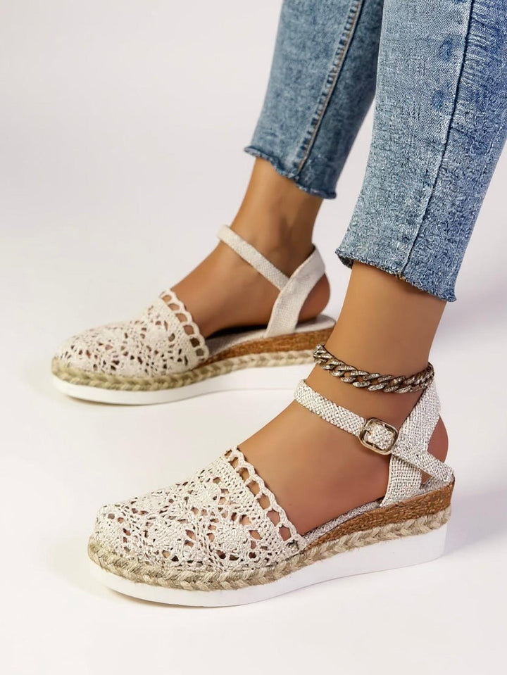 Jacklyn | Women's Boho Wedge Espadrilles Ankle Strap Sandals