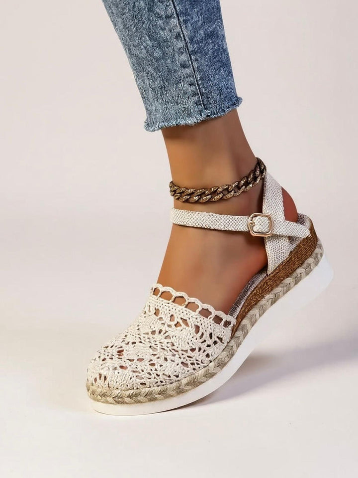 Jacklyn | Women's Boho Wedge Espadrilles Ankle Strap Sandals