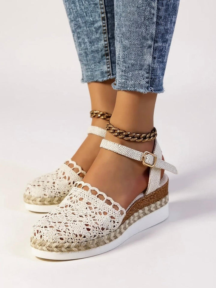 Jacklyn | Women's Boho Wedge Espadrilles Ankle Strap Sandals