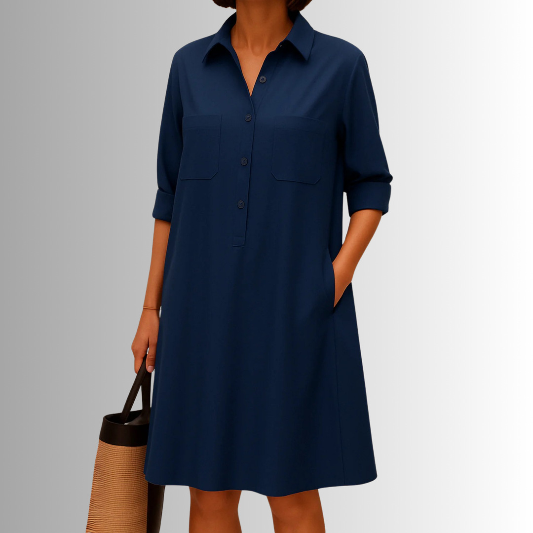 Jacqueline | Women's Summer Button Front Shirt Mini Dress