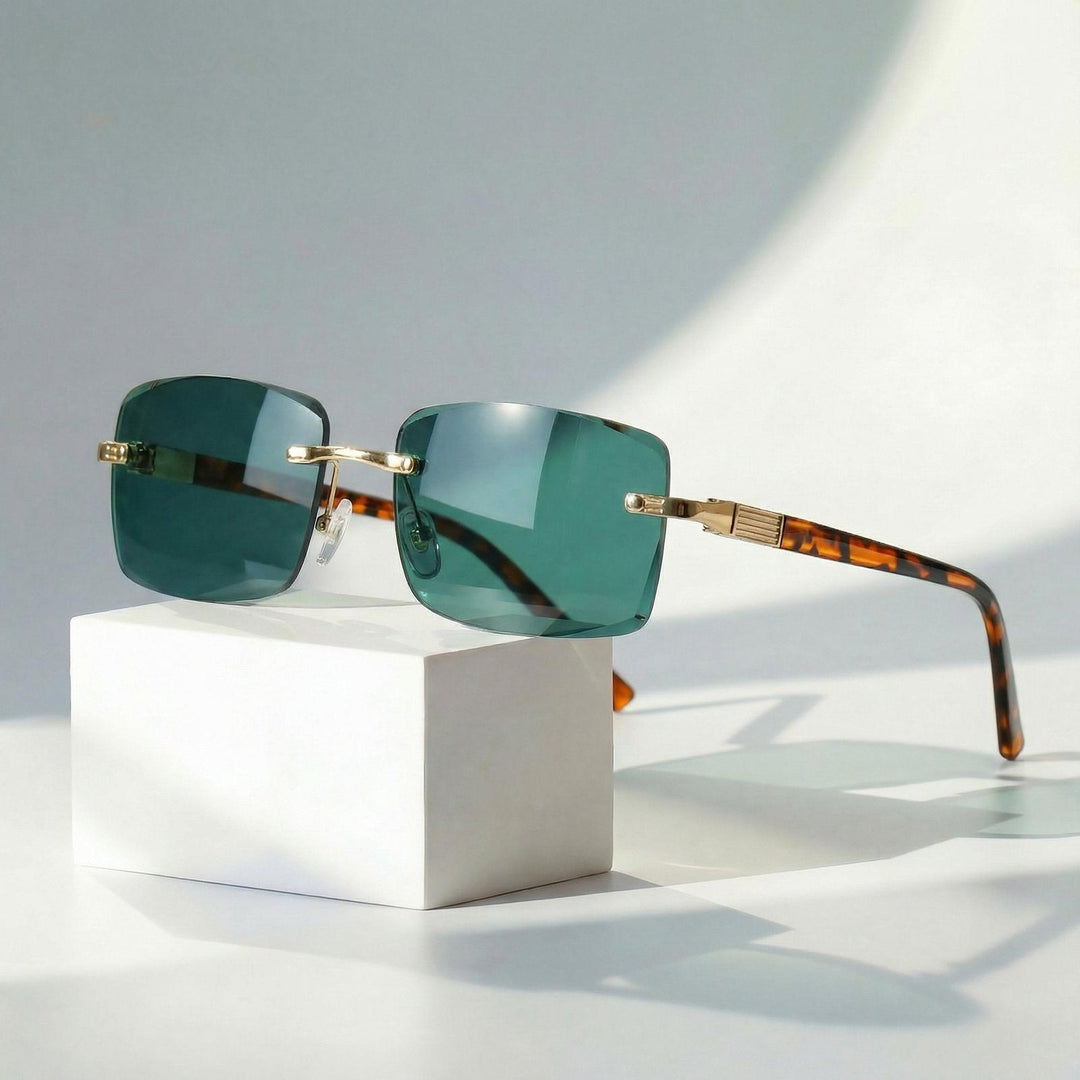 James | Sunglasses Rimless Retro Tinted UV400 Protection