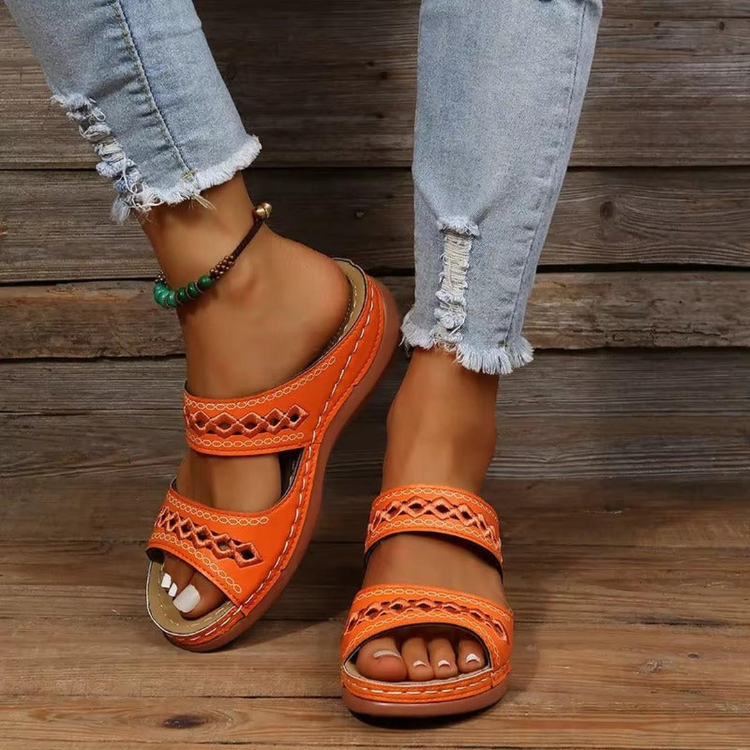 Jasmine | Women's Cutout Strap Casual Espadrilles Sandals