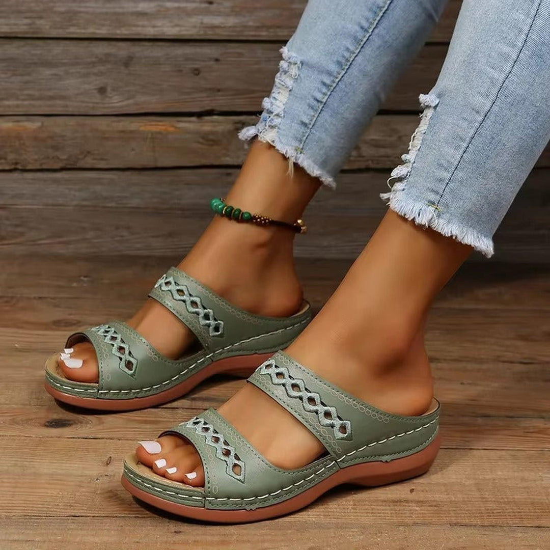 Jasmine | Women's Cutout Strap Casual Espadrilles Sandals
