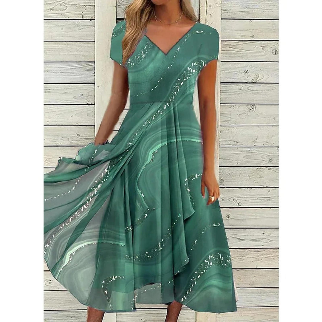 Jenny | Women's Printed Midi Summer Dress