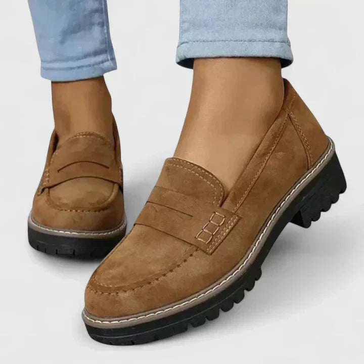 Joanna | Women Orthopedic Chunky Sole Slip On Loafers