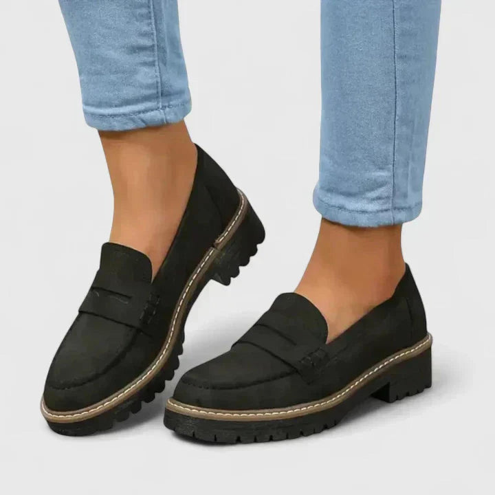 Joanna | Women Orthopedic Chunky Sole Slip On Loafers