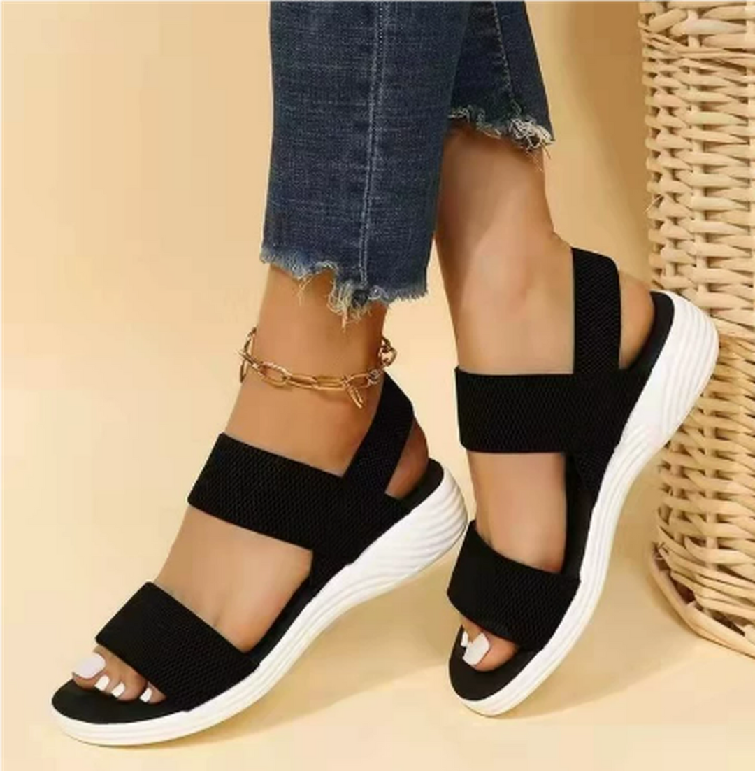 Katherine | Women's Elastic Strap Casual Espadrilles Platform Sandals