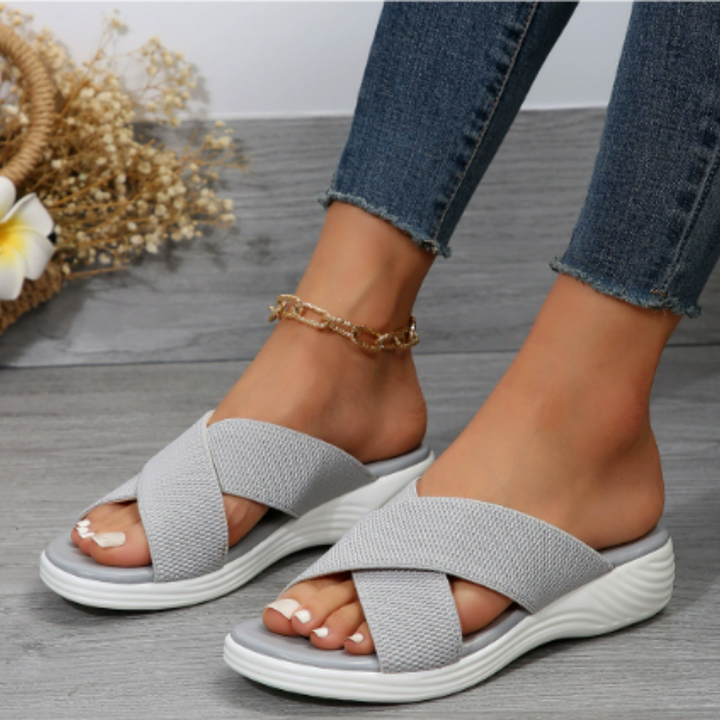Katherine | Women's Elastic Strap Casual Espadrilles Platform Sandals
