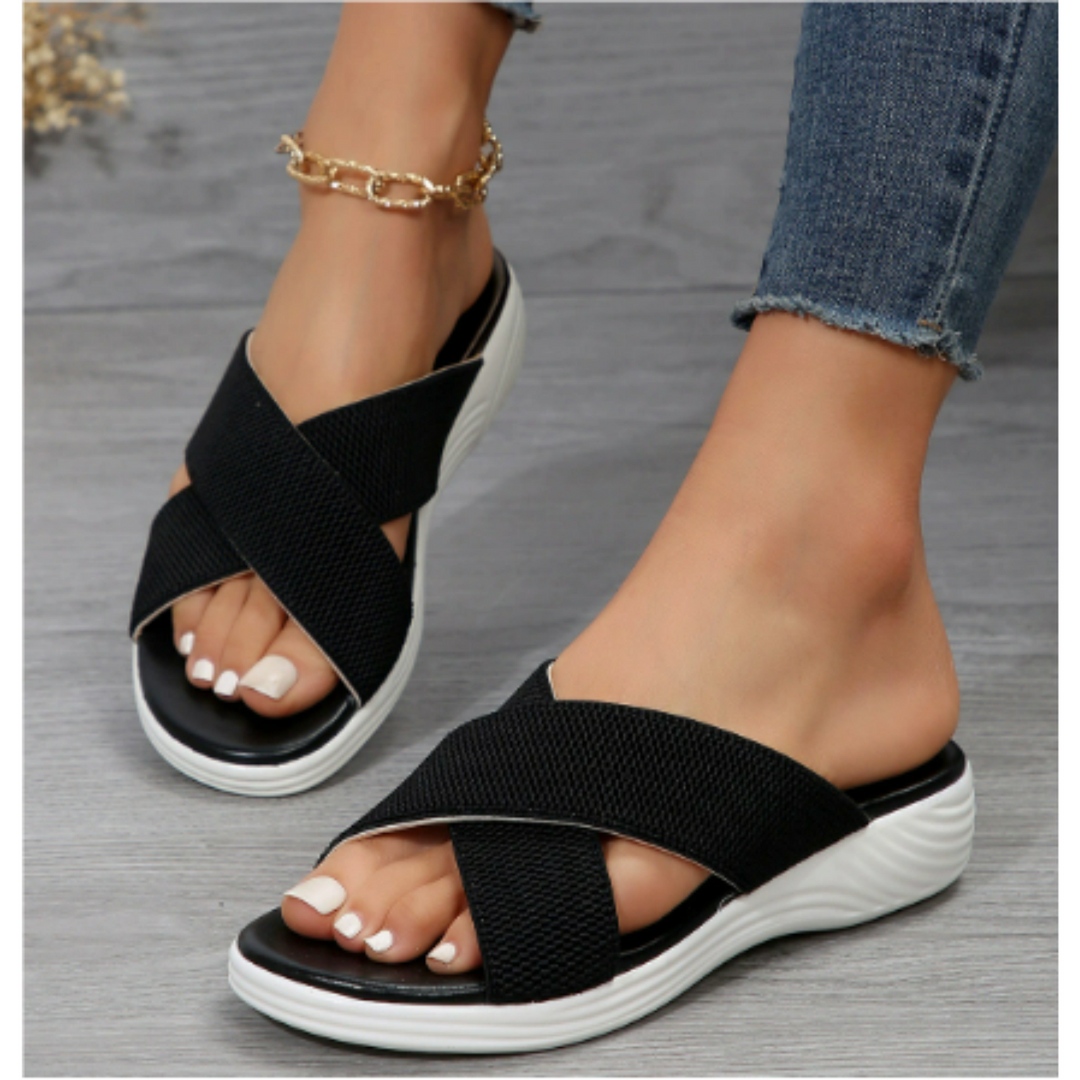 Katherine | Women's Elastic Strap Casual Espadrilles Platform Sandals