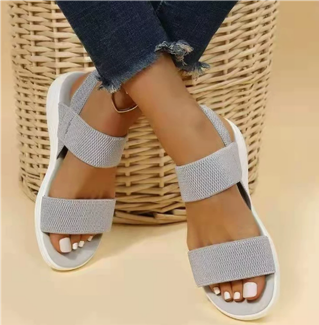 Katherine | Women's Elastic Strap Casual Espadrilles Platform Sandals