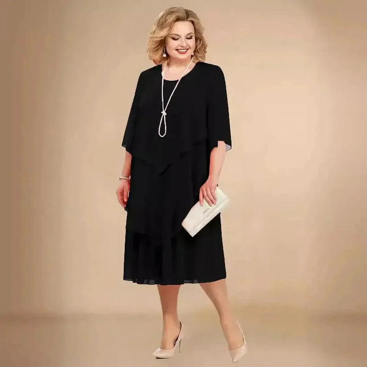 Kimberly | Women's Layered Midi Wedding Guest Dress