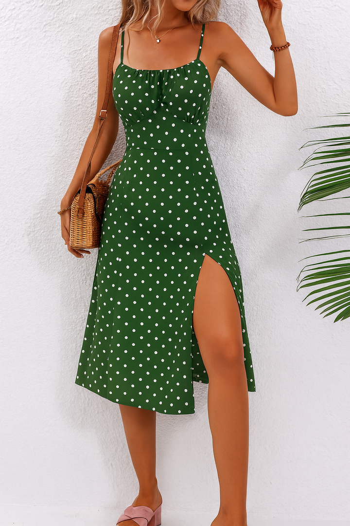 Kimberly | Women's Polka Dot Midi Summer Dress