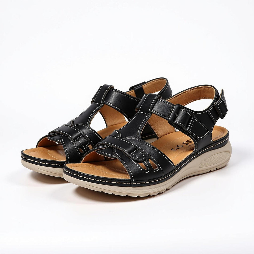 Lauren | Women's Buckle Strap Casual Espadrilles Walking Sandals