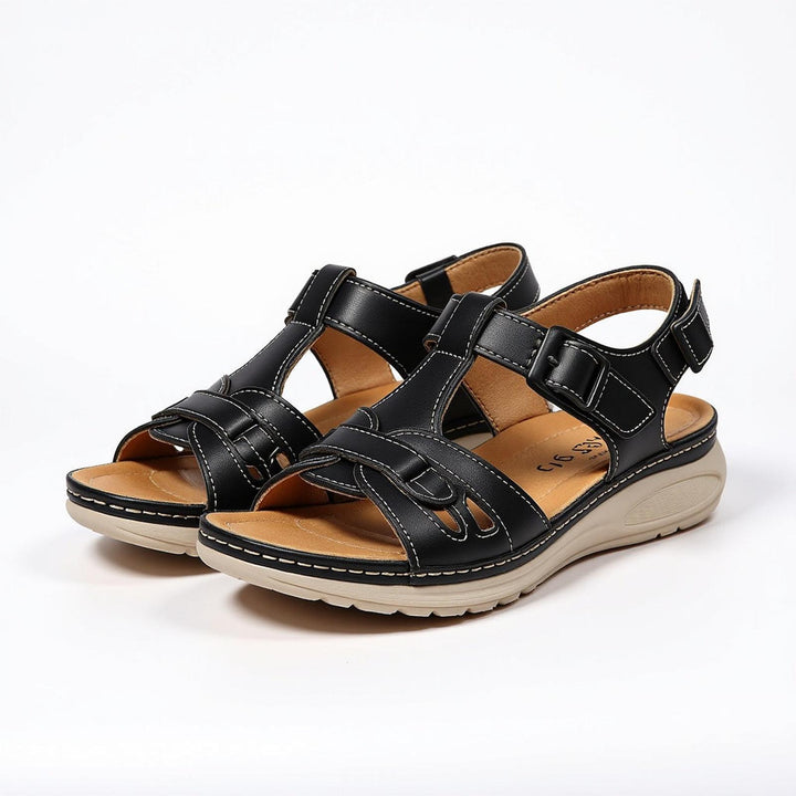 Lauren | Women's Buckle Strap Casual Espadrilles Walking Sandals