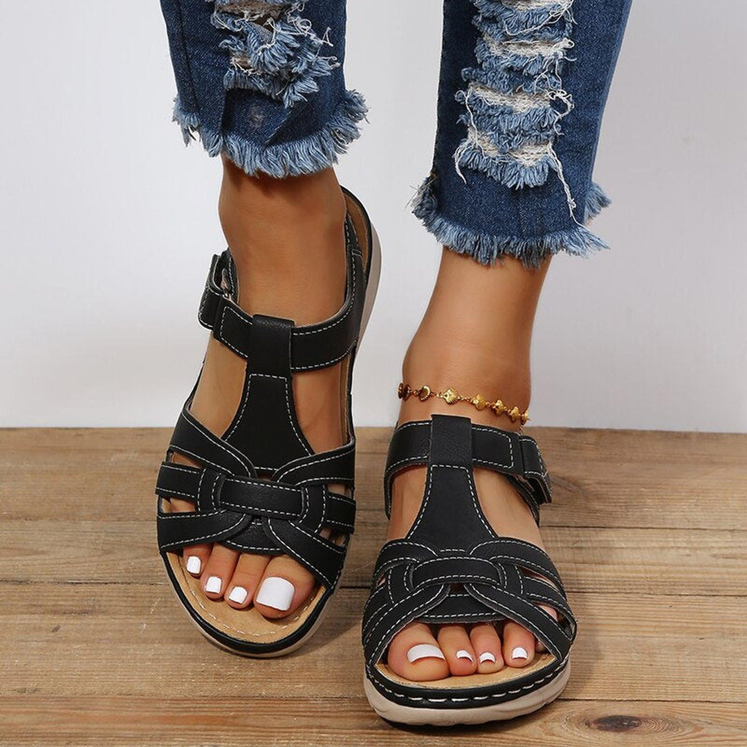 Lauren | Women's Buckle Strap Casual Espadrilles Walking Sandals